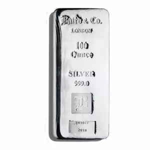 100oz  Baird & Co Silver Cast Bar (2)