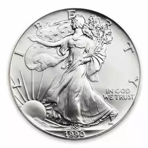 1990 1oz American Silver Eagle (2)