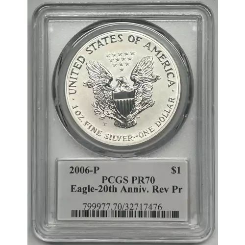 2006-P $1 Eagle-20th Anniversary Reverse Proof Mercanti Signature (2)