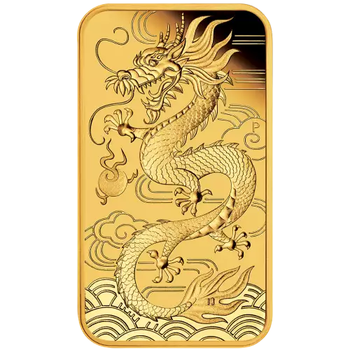 2018 Australian Perth Mint 1oz Dragon Gold rectangular coin (2)