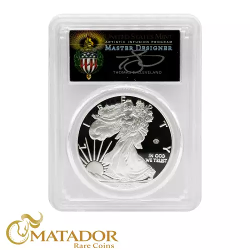 2020-W $1 Silver Eagle - v75 Privy First Day of Issue Cleveland Torch, DCAM (3)