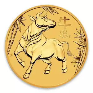 2021 2oz Australian Gold Lunar: Year of the Ox (2)