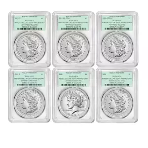 2021 6 Coin Morgan/Peace Dollar 100th Ann. Set PCGS MS70 Advanced Release Old Green Holder (2)