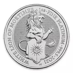 2021 Great Britain 1 oz Platinum Queen's Beasts The Lion of Mortimer (2)