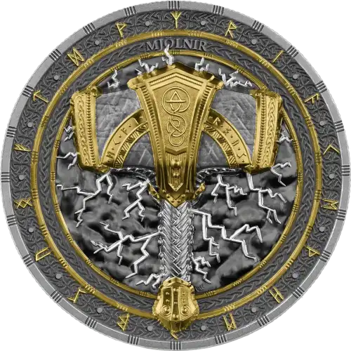 2025 2 oz Artefacts: Mjölnir Silver Coin (3)