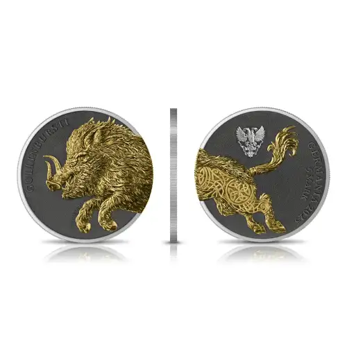 2025 2 X 1 oz Germania Beasts - Gullinbursti Geminus Silver Coin (3)