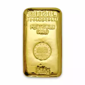 250g Schloss Güldengossa Cast Gold Bar (2)