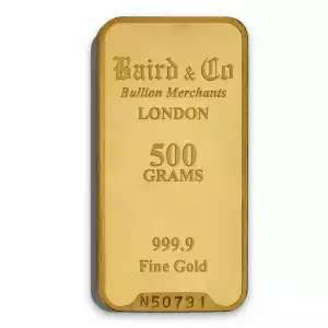 500g Baird & Co Minted Gold Bar (2)