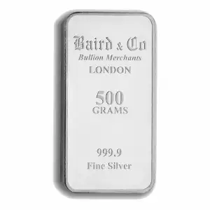 500g Baird & Co Silver Minted Bar (2)