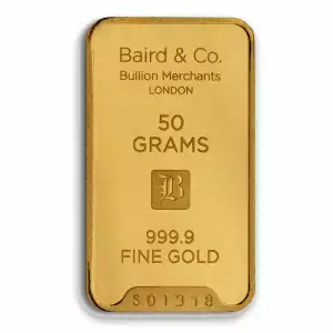50g Baird & Co Minted Gold Bar (2)