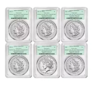 2021 6 Coin Morgan/Peace Dollar 100th Ann. Set PCGS MS70 Advanced Release Old Green Holder (2)