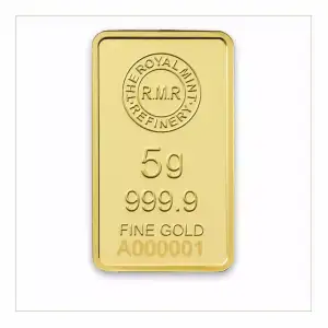 5g Royal Mint Refinery Minted Gold Bar (2)