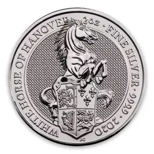 2020 2oz Silver Britain Queen's Beast: The White Horse of Hanover (2)