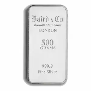 500g Baird & Co Silver Minted Bar (2)