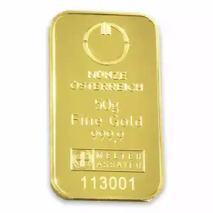 50g Austrian Mint Gold Bar (2)