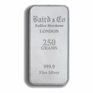 250g Baird & Co Silver Minted Bar (2)