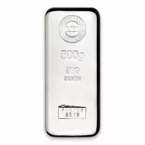500g The Royal Mint Silver Cast Bar (2)