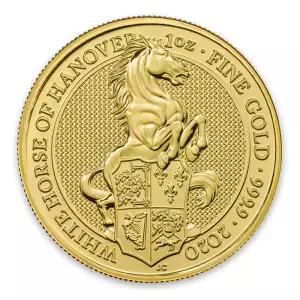 2020 1oz Gold Britain Queen's Beast - The White Horse of Hanover (2)